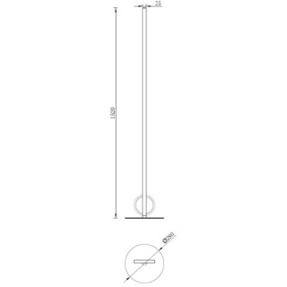 Lampadaire LED KITESURF Noir