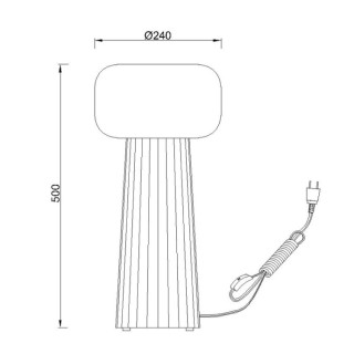 Lampe de table 1 lumière FARO Blanc