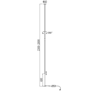 Lampadaire LED à intensité variable VERTICAL Blanc