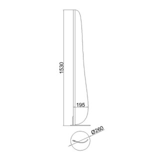 Lampadaire LED 20W 3000K Petit BIANCA Blanc