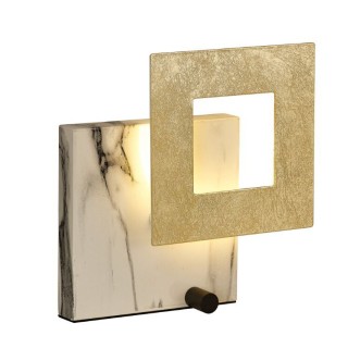 Lampe de table LED 18W DALIA Or + marbre blanc