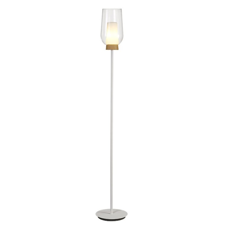 Lampadaire NORA Blanc/Bois