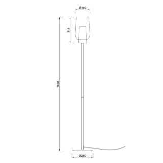 Lampadaire NORA Blanc/Bois