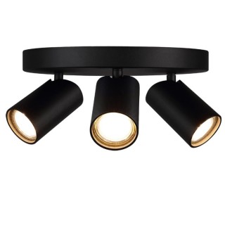 Plafonnier GU10 3 lumières SAL Noir mat