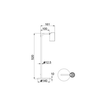 LAMPE DE TABLE GU10 GRANDE SAL Or