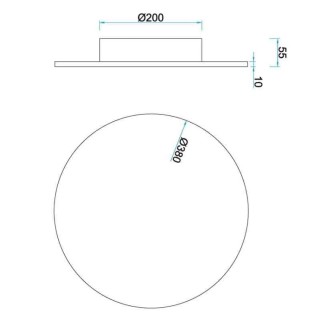 Plafonnier/Applique LED BORA BORA Blanc mat