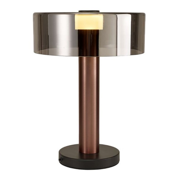 Lampe de table GIN Or rose/noir, Luminaire, Mantra