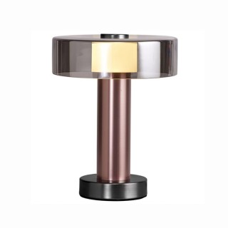 Lampe de table GIN Or rose/noir