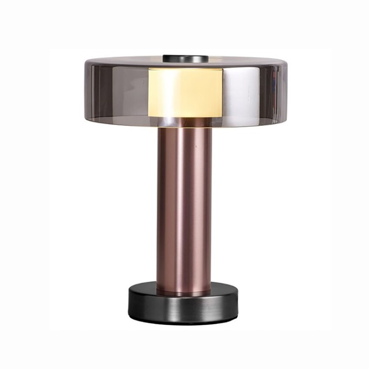 Lampe de table GIN Or rose/noir - Luminaire Mantra Lampe de table GIN Or rose/noir - Luminaire Mantra
