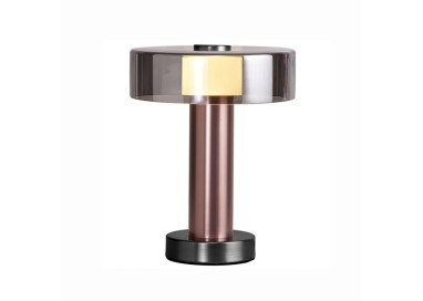 Lampe de table GIN Or rose/noir - Luminaire Mantra