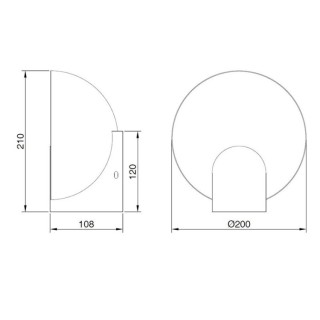 Applique murale LED OCULO Noir