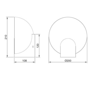 Applique murale LED OCULO Or