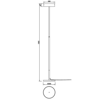 Lampadaire NOA II Blanc/Bois