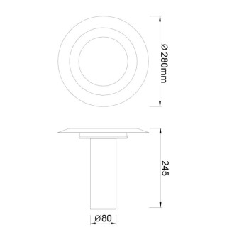 Lampe de table LED 12W 3000K TINA Blanc mat + noir