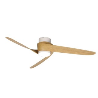 Ventilateur 30W LED 24W GROENLAND M Blanc/Bois