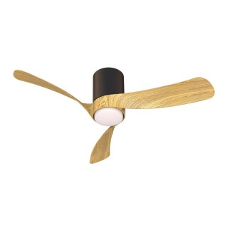 Ventilateur 30W LED 24W NEMO S Noir/Bois