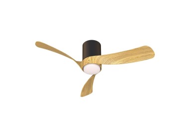 Ventilateur 30W LED 24W NEMO S Noir/Bois