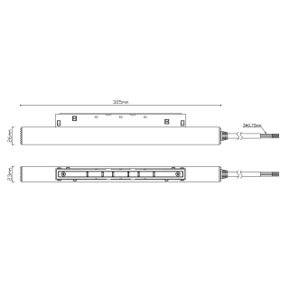 Alimentation sur rail noire 48 V 200 W MAGNETO 06 Noir