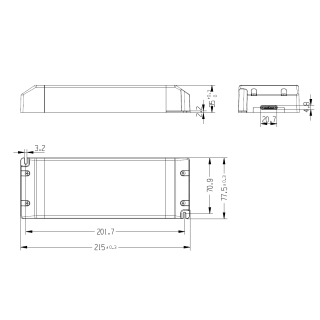 DRIVER TENSION CONSTANTE IP20 48VDC 320W (SNP320-48VL-1) MAGNETO 06 Blanc