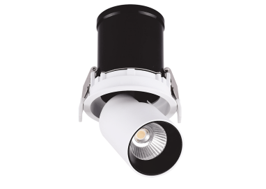 LED encastrée GARDA Blanc mat + noir, luminaire Mantra