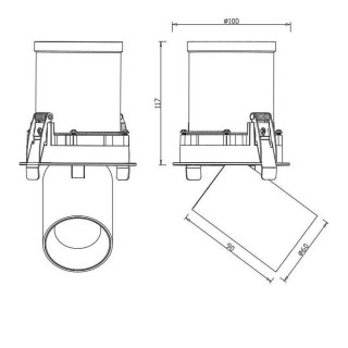 Encastré LED 12W 2700K GARDA Noir
