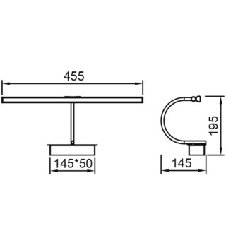 Applique murale LED PARACURU Chrome