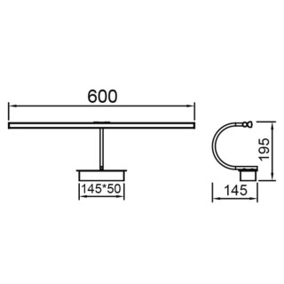 Applique murale LED PARACURU Chrome