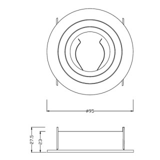 Encastré 1 lumière BASICO GU10 Aluminium