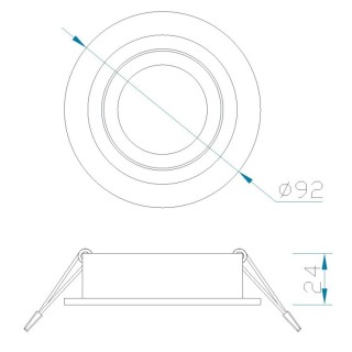 Spot encastré BASICO GU10 Aluminium