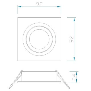 Spot encastré BASICO GU10 Aluminium