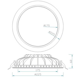 Éclairage vers le bas à LED CABRERA Blanc mat