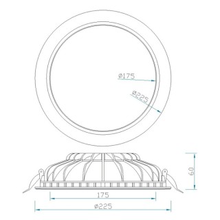 Éclairage vers le bas à LED CABRERA Blanc mat