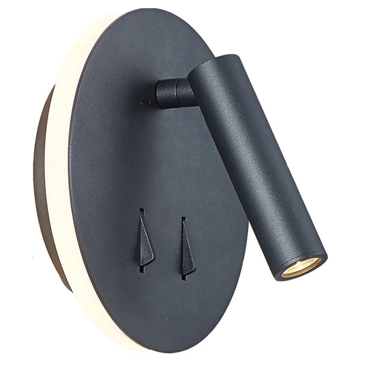 Lecture murale LED CAYMAN Noir mat - Mantra Lecture murale LED CAYMAN Noir mat - Mantra