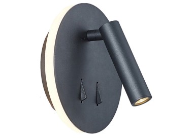Lecture murale LED CAYMAN Noir mat - Mantra