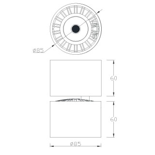 Spot LED COLUMBRETES Blanc mat