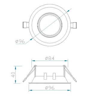 Spot encastré COMFORT GU10 Argent mat