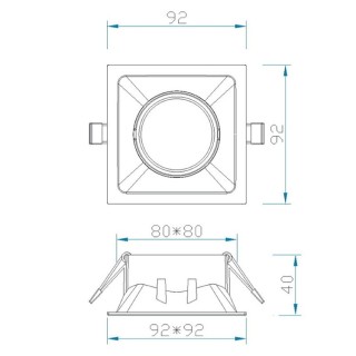 Spot encastré COMFORT GU10 Blanc mat