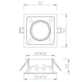 Spot encastré COMFORT GU10 Argent mat