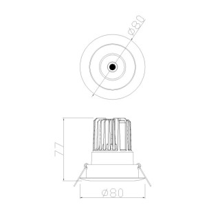 Spot LED encastré FORMENTERA Blanc mat