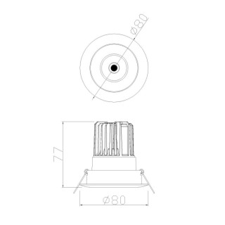 Spot LED encastré FORMENTERA Blanc mat