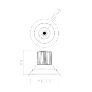 Spot LED encastré FORMENTERA Blanc mat