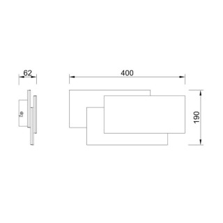 Applique murale LED 36W 3000K TAHITI Blanc