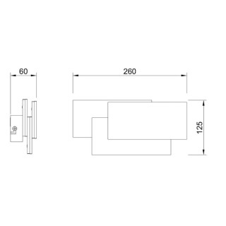 Applique murale LED 12W 3000K TAHITI Noir