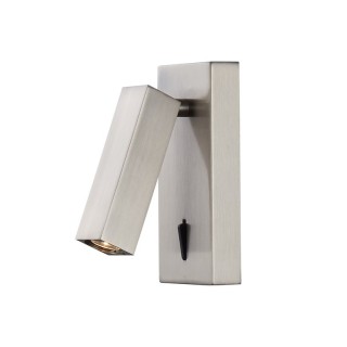 Lampe de lecture murale à LED TARIFA Nickel satiné