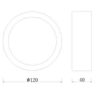 Surface LED ronde SAONA SUPERFICIE Blanc mat