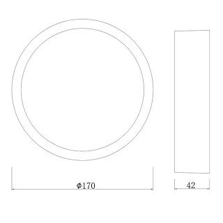 Surface LED ronde SAONA SUPERFICIE Blanc mat