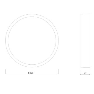 Surface LED ronde SAONA SUPERFICIE Blanc mat