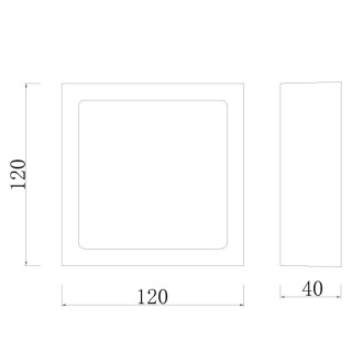 Surface LED Carré SAONA SUPERFICIE Blanc mat