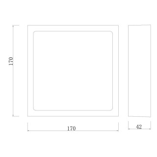 Surface LED Carré SAONA SUPERFICIE Blanc mat