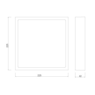 Surface LED Carré SAONA SUPERFICIE Blanc mat